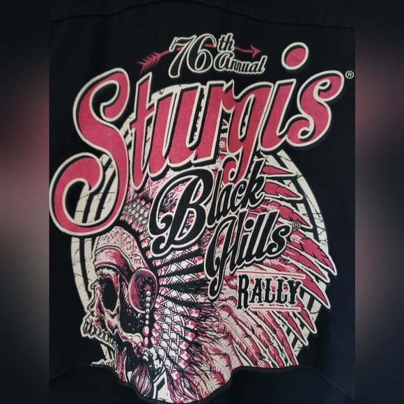 Tie front Sturgis button up shirt - Picture 3 of 9